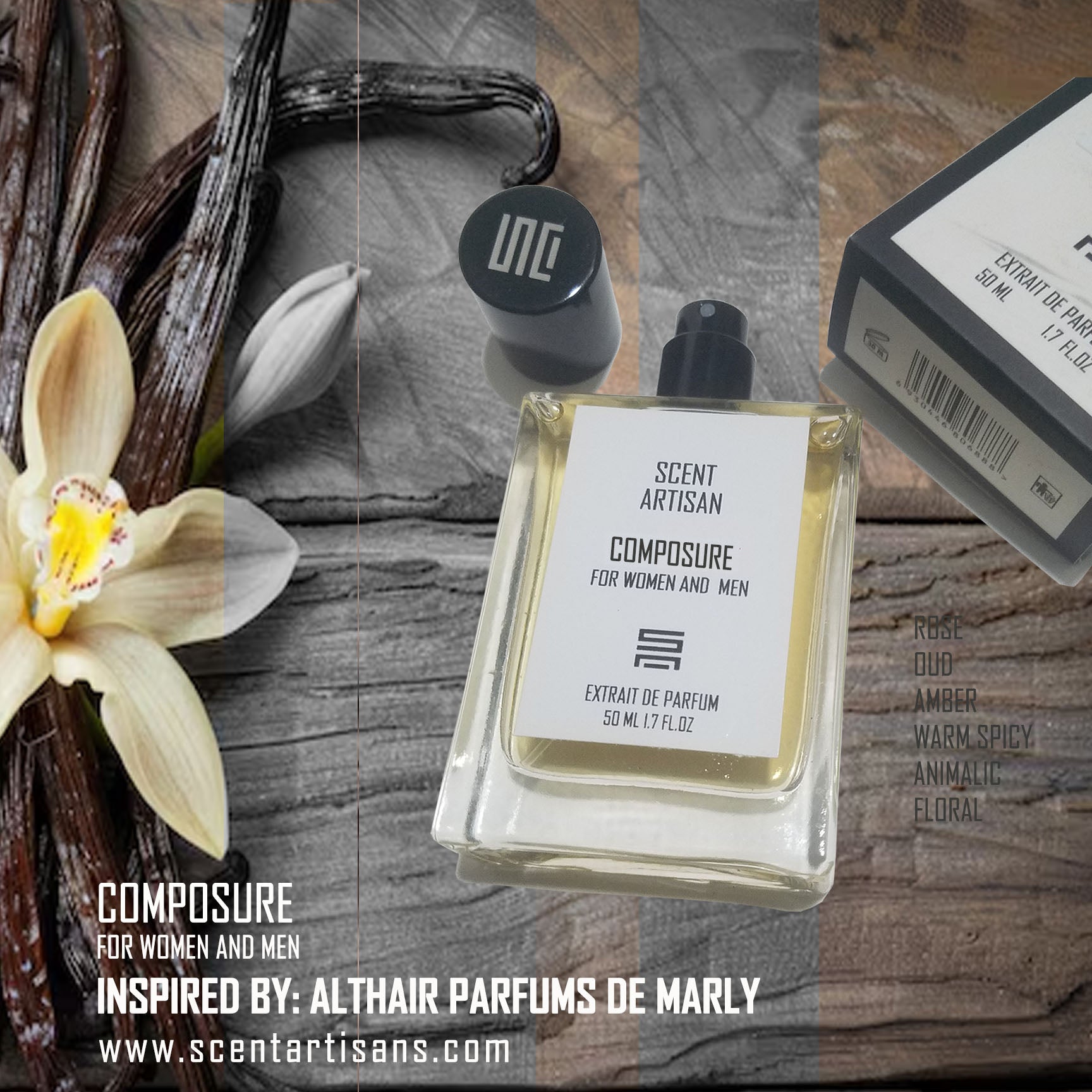 COMPOSURE FOR WOMEN AND MEN : INSPIRED BY ALTHAIR , PERFUMS DE MARLY