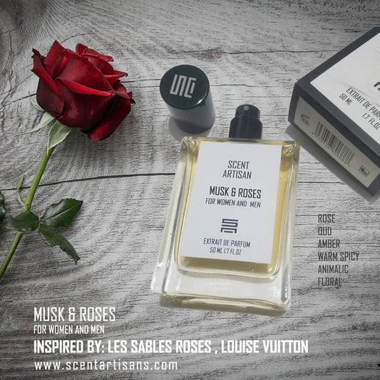 MUSK & ROSES FOR WOMEN AND MEN : INSPIRED BY LES SABLES ROSES  LOUISE VUITTON