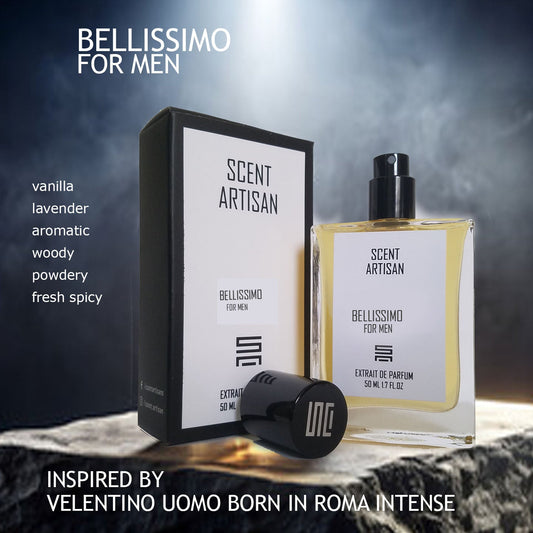BELLISSIMO FOR MEN :   INSPIRED BY VELENTINO UOMO BORN IN ROMA INTENSE BY VELENTINO